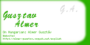 gusztav almer business card