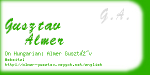 gusztav almer business card